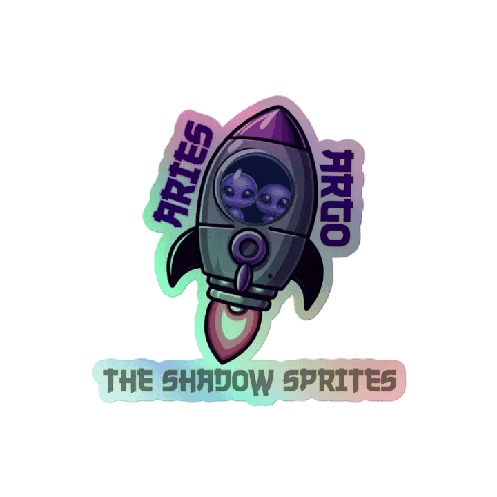 Aries & Argo - The Shadow Sprites - rainbow sticker product image (2)