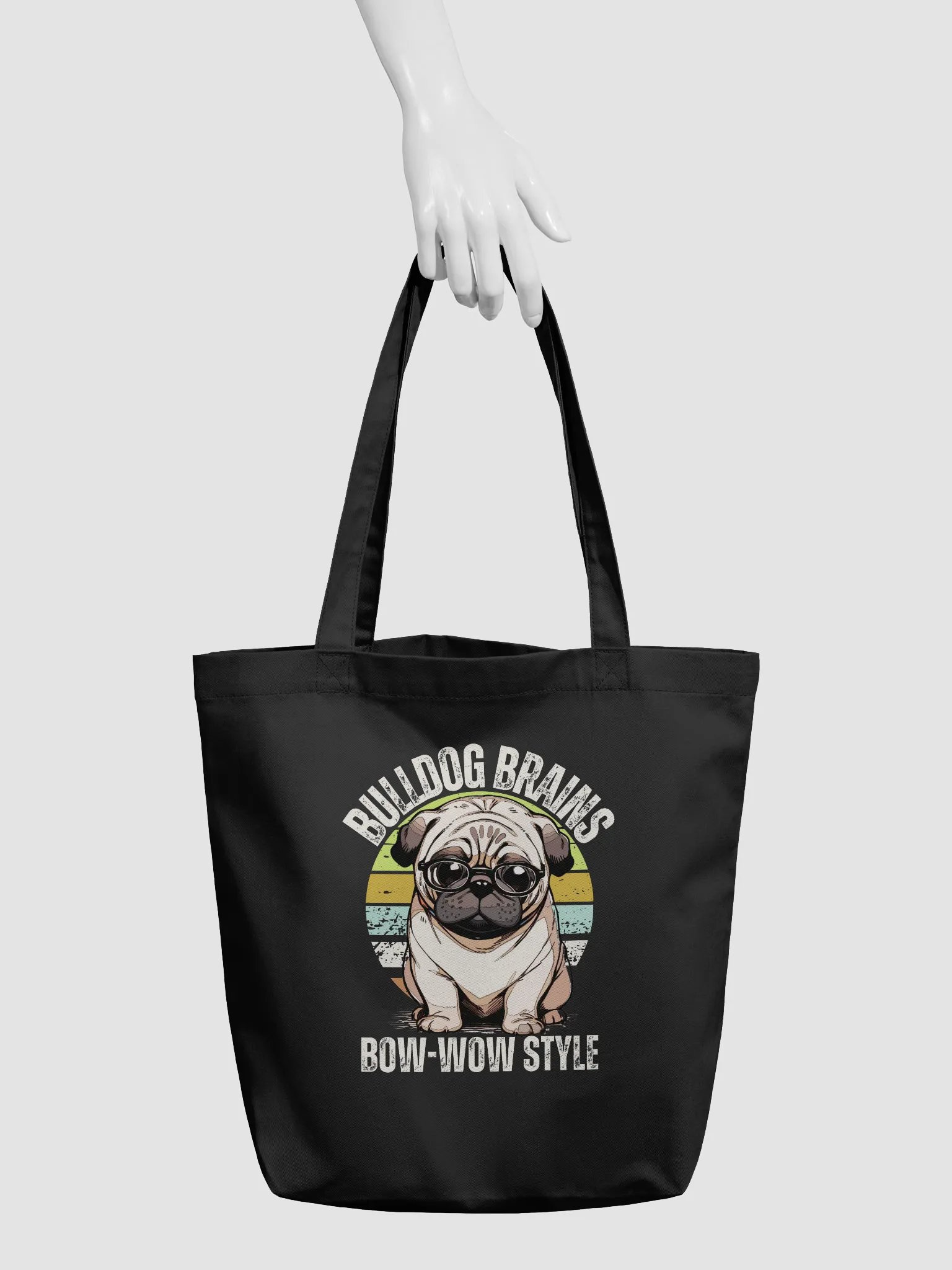 Retro Pug Glasses Eco Tote product image (4)