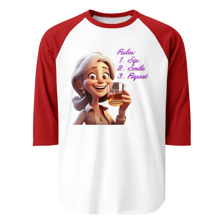 Rules are Sip, Smile & Repeat - Baseball Shirt product image (28)