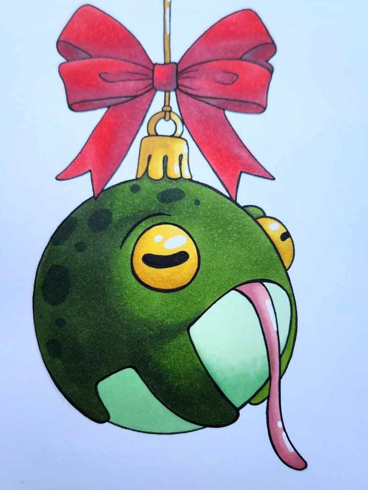 Dessin original Noël Grenouille product image (1)