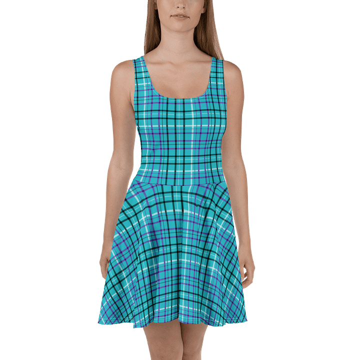 Teal Plaid Dress product image (2)