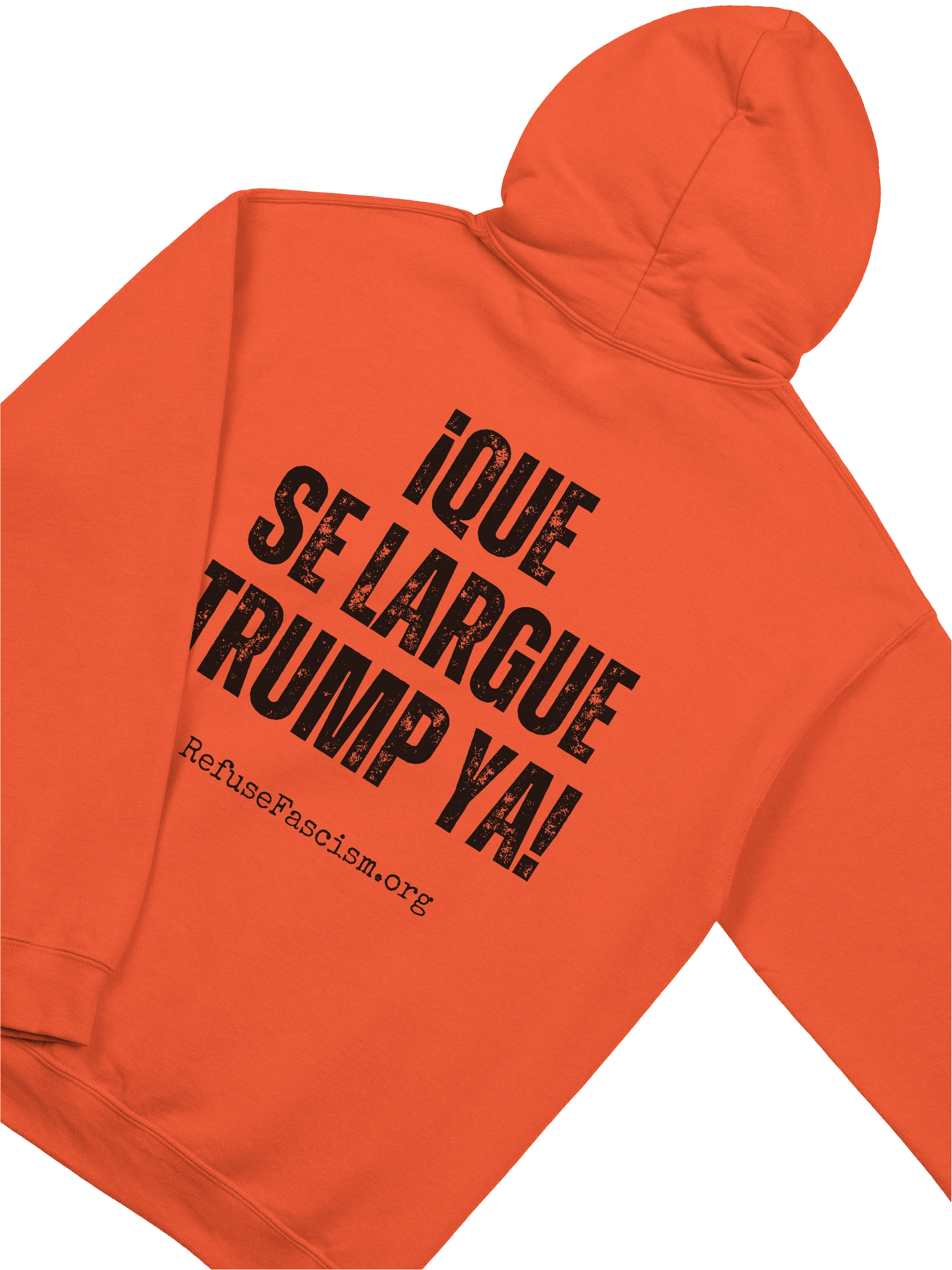 Que Se Largue Trump Ya! Orange Hoodie product image (4)