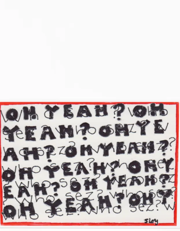 Oh yeah? Who sez? greeting card product image (1)
