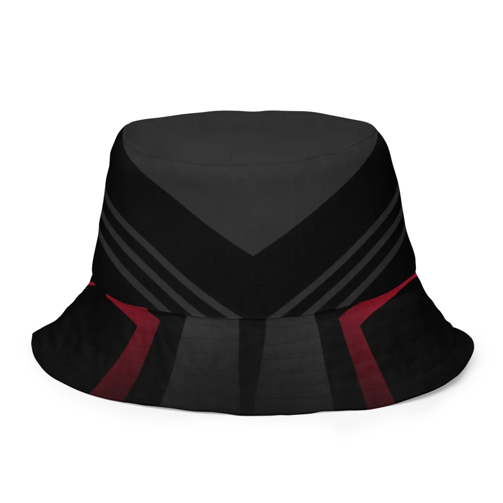 Dynamic Red Abstract - All-Over Bucket Hat product image (4)
