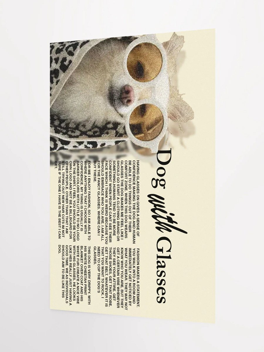 Dog with Glasses - poster product image (3)