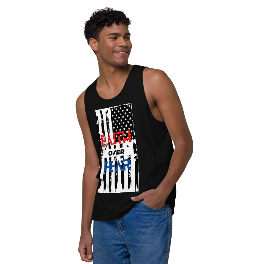 Faith Over Fear Patriotic Tank Top product image (8)