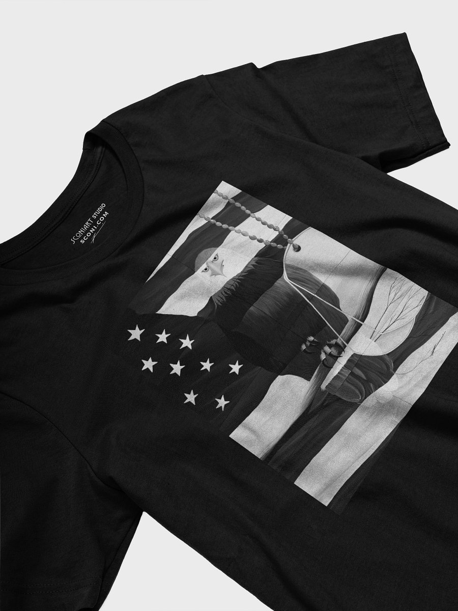 sconiArt b&w design, 'freedom, america remembers'. - unisex T-Shirt. product image (3)
