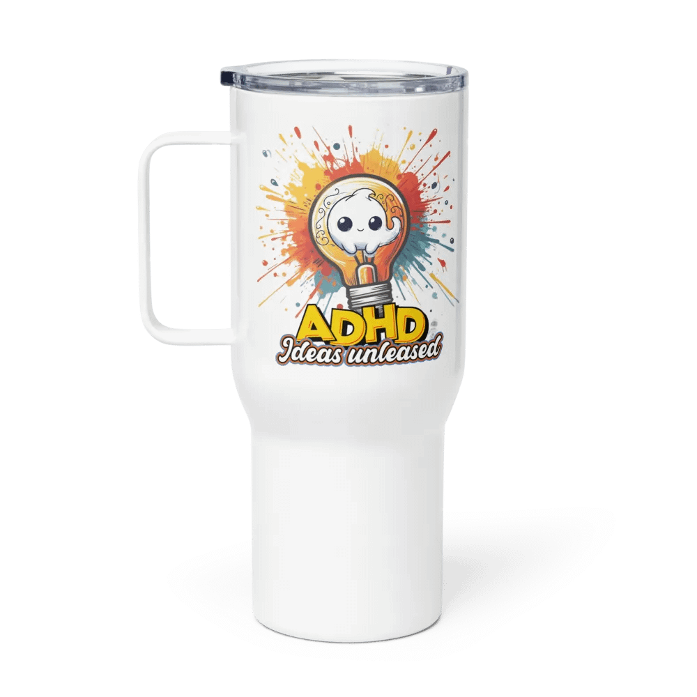 ADHD Ideas Unleashed Travel Mug with a Handle product image (1)