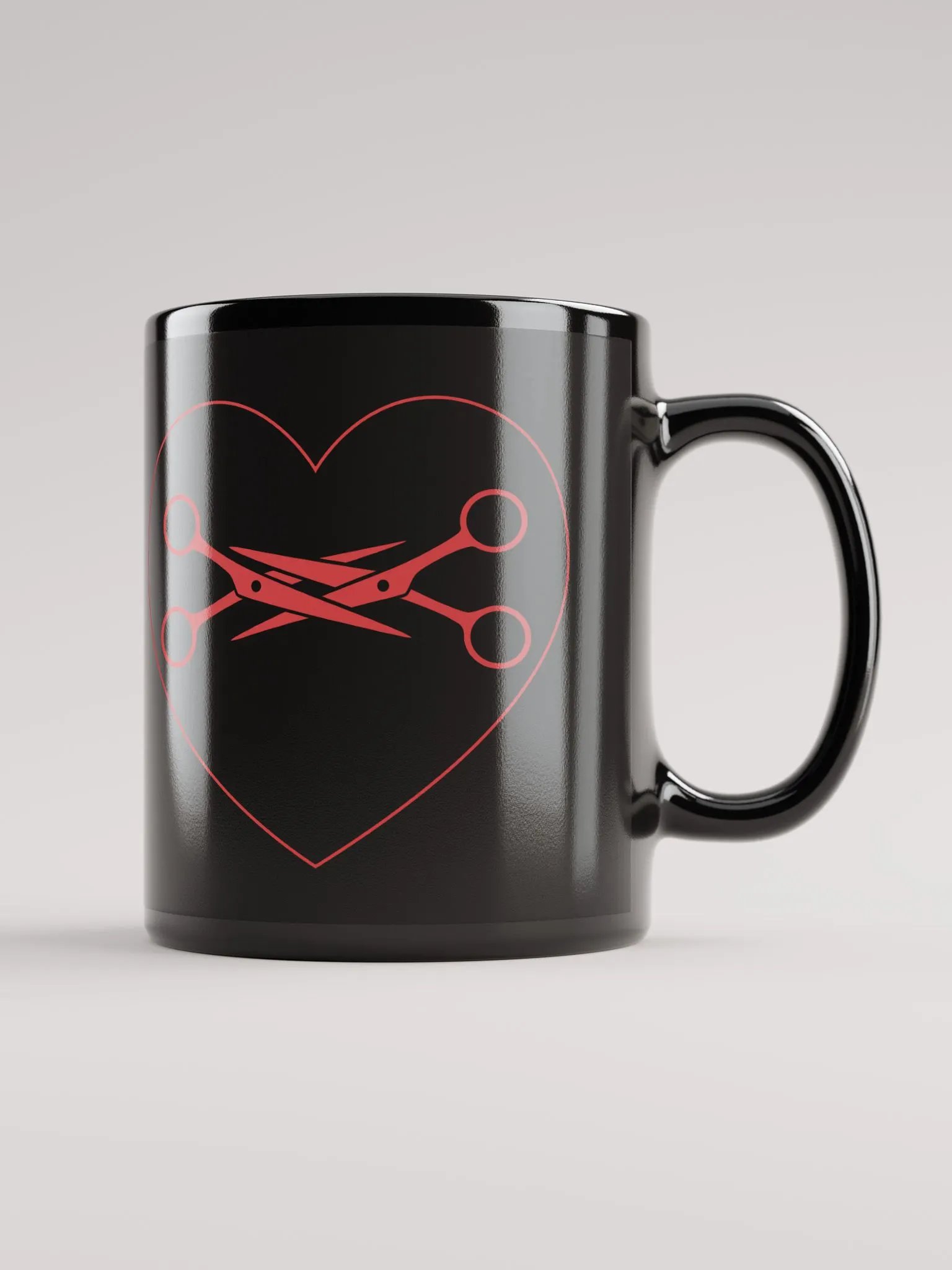 Scissors Love - Valentine's Day - Black Mug product image (6)