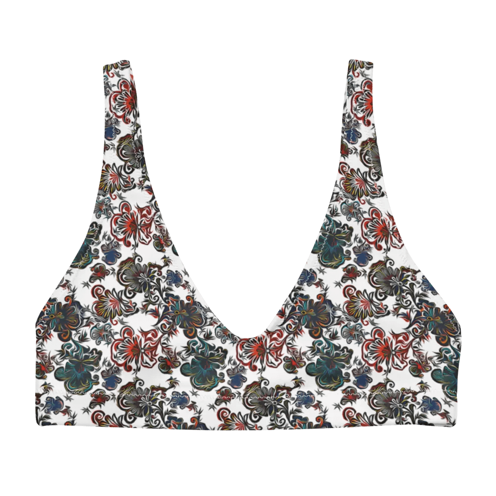 Mysterious Flowers | Recycled Padded Bikini Top product image (7)