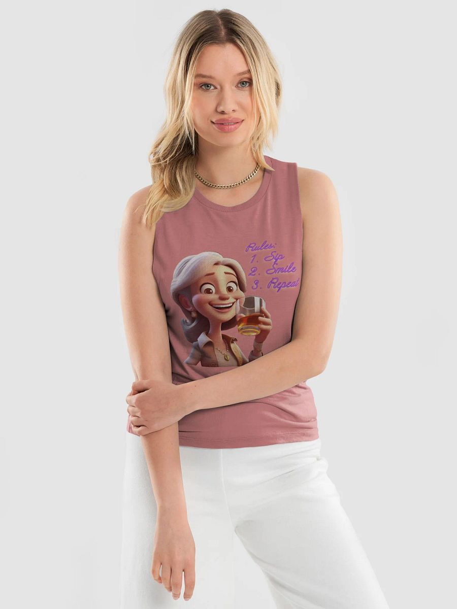 Rules are Sip, Smile & Repeat - Ladies Tank Top product image (17)