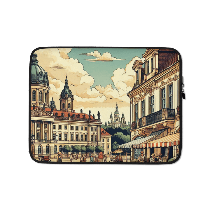 Cityscape Commute Laptop Sleeve | AI Work Postdam city product image (1)