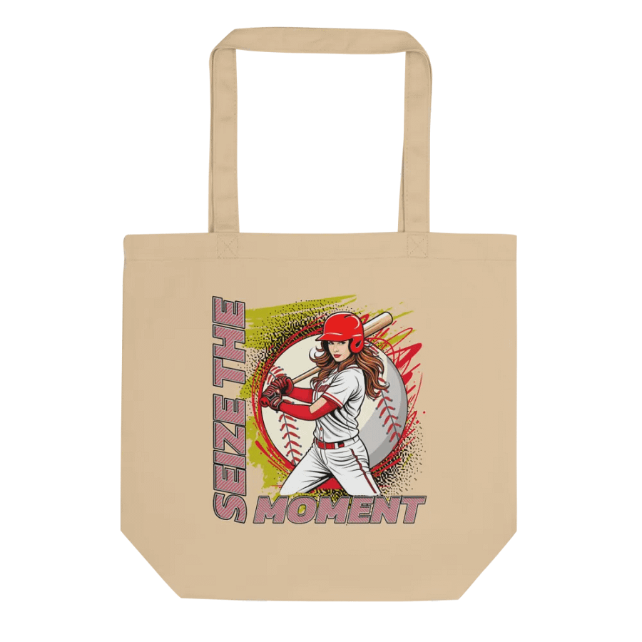 Seize the Moment Baseball Female Eco-Friendly Tote Bag product image (1)