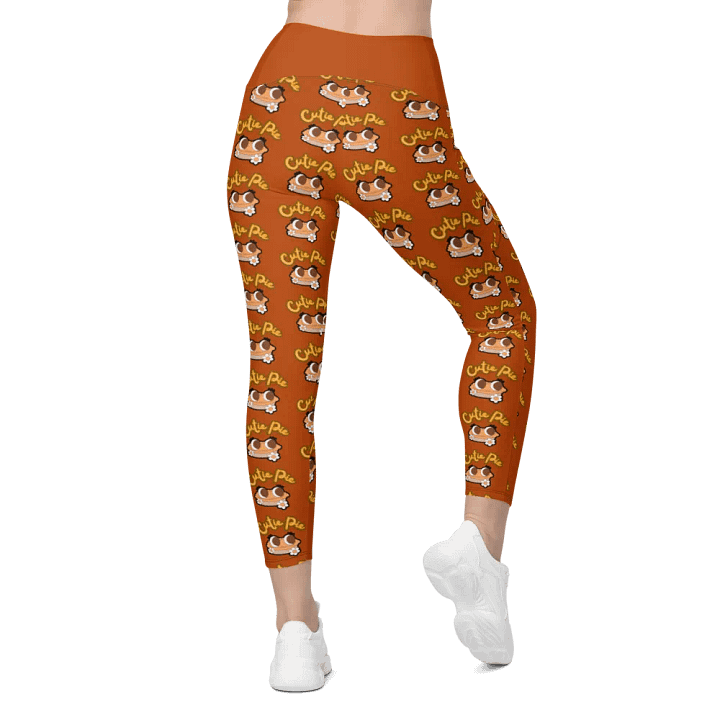 Cutie Pie Orange Print Leggings with Pockets product image (2)
