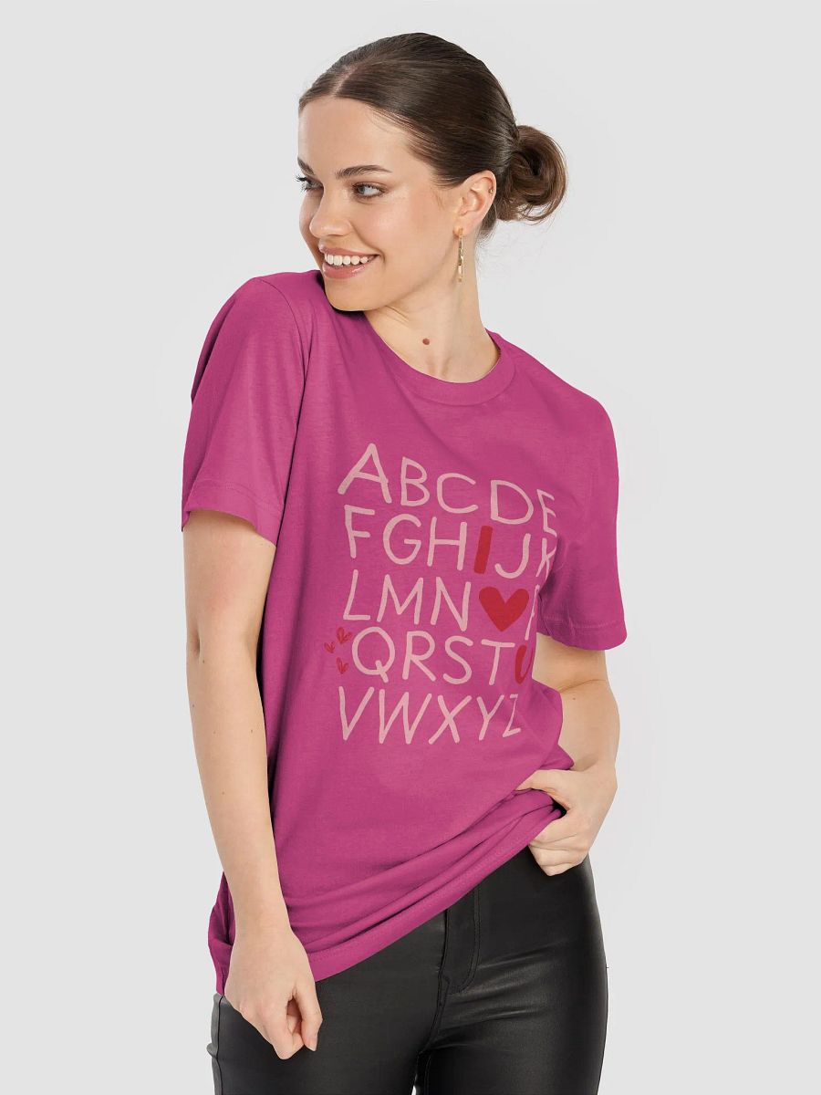 Alphabet ‘I ❤️ U’ Teacher Shirt product image (11)