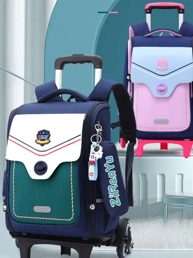 Primary School Student Trolley Schoolbag Detachable Backpack product image (1)
