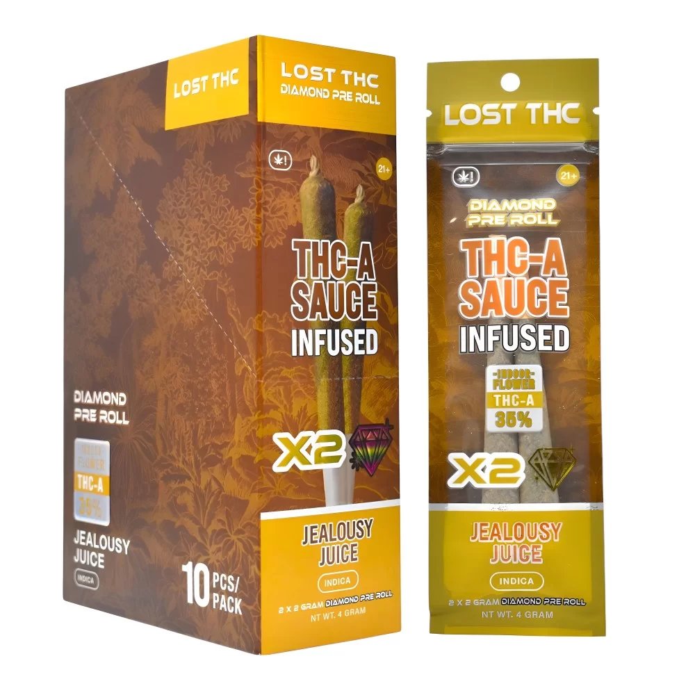 LOST THC 2Gram 2x THC-A Sauce Infused Pre-rolls - 10ct Display product image (10)