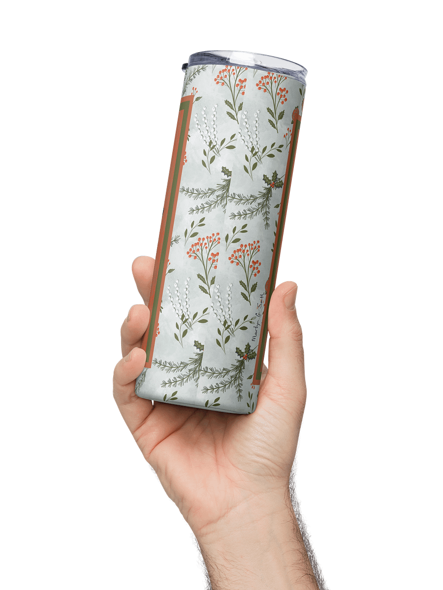 “Snowman Hello” 20-Ounce Stainless Steel Tumbler with Straw product image (7)