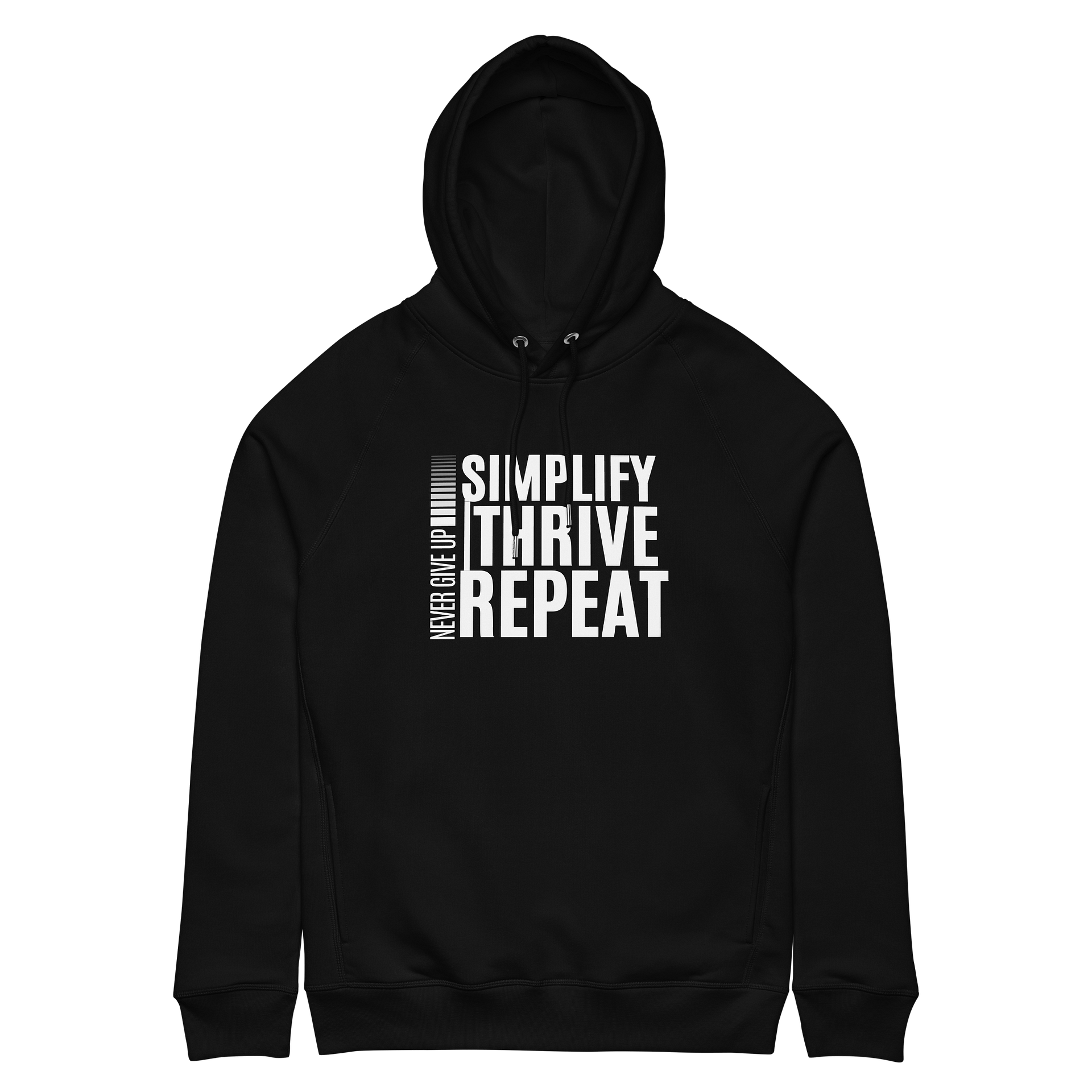Simplify. Thrive. Repeat. Unisex Hoodie – Never Give Up Edition product image (7)