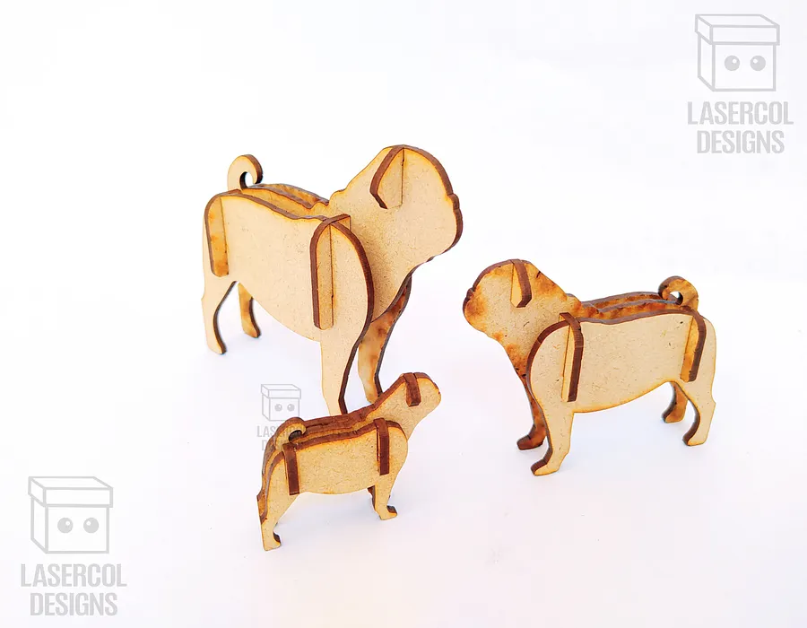 Dogs 3d Puzzle (3 Sizes) Set 3 - Laser Cut Files product image (2)