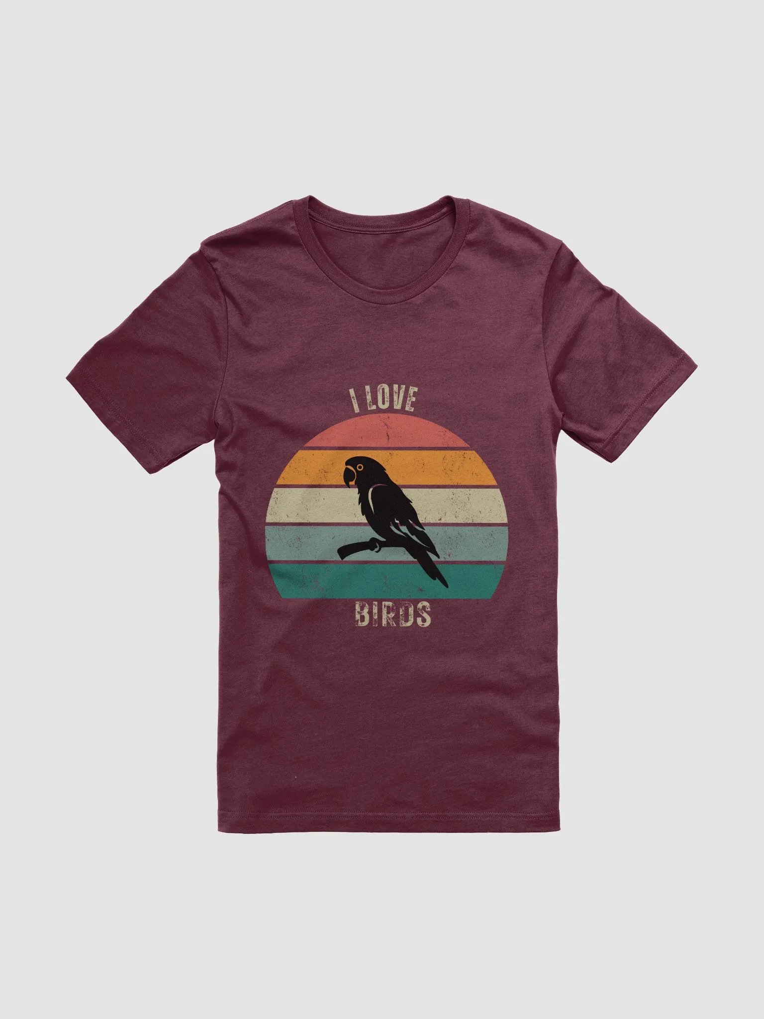 Retro I love Birds T-shirt product image (1)