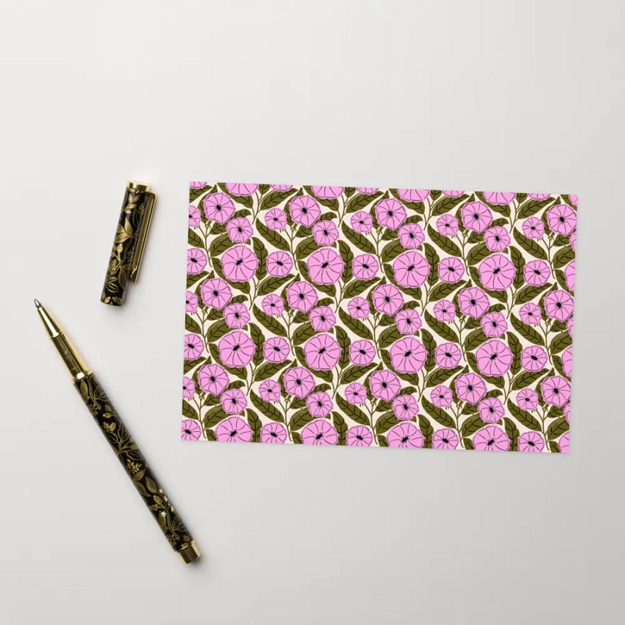 Dipladenia Dreams - Pink and Green - Greeting Card - Empty Inside product image (6)