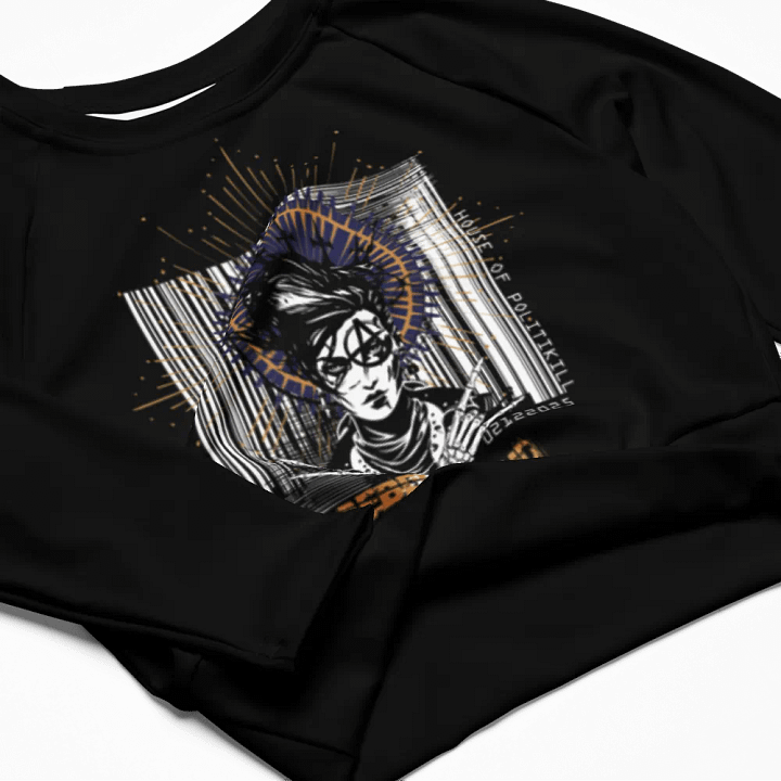 REBEL PROUD CYBERPUNK GOTH LONG SLEEVE CROPPED TOP product image (2)