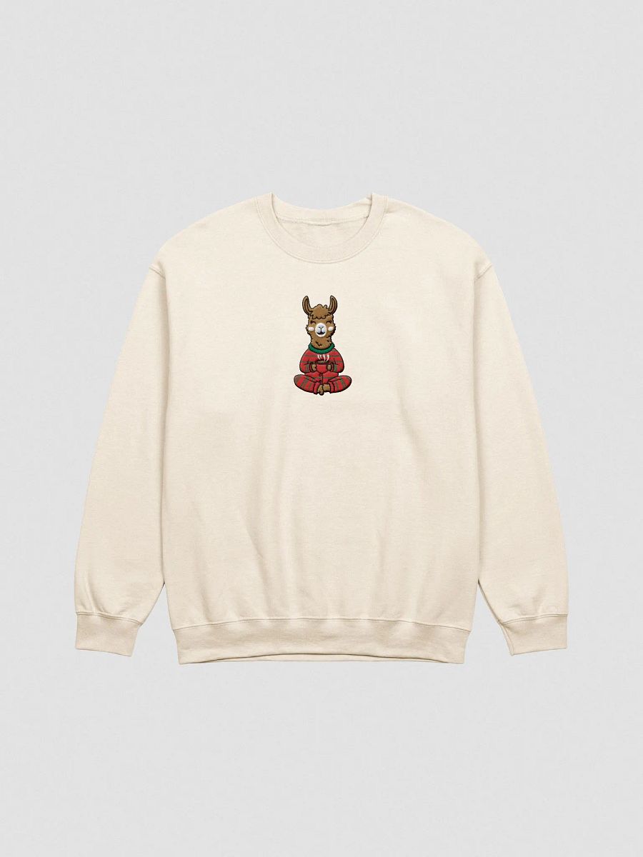 Happy Llama Sweatshirt | Embroidered Edition product image (1)
