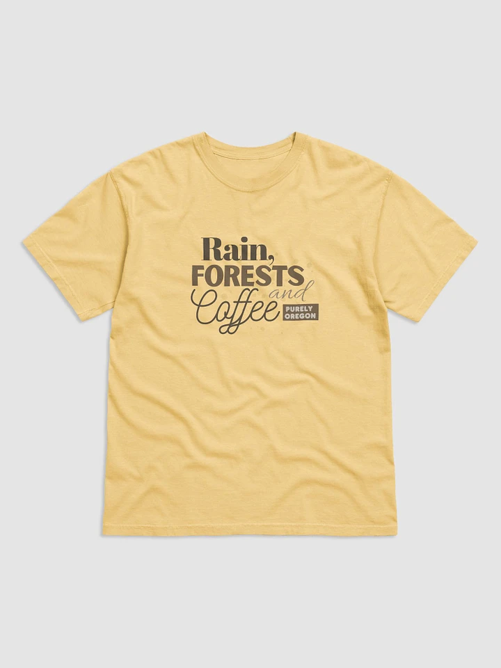 Rains, Forests and Oregon Coffee Garment Dyed Heavy Weight Tee product image (1)