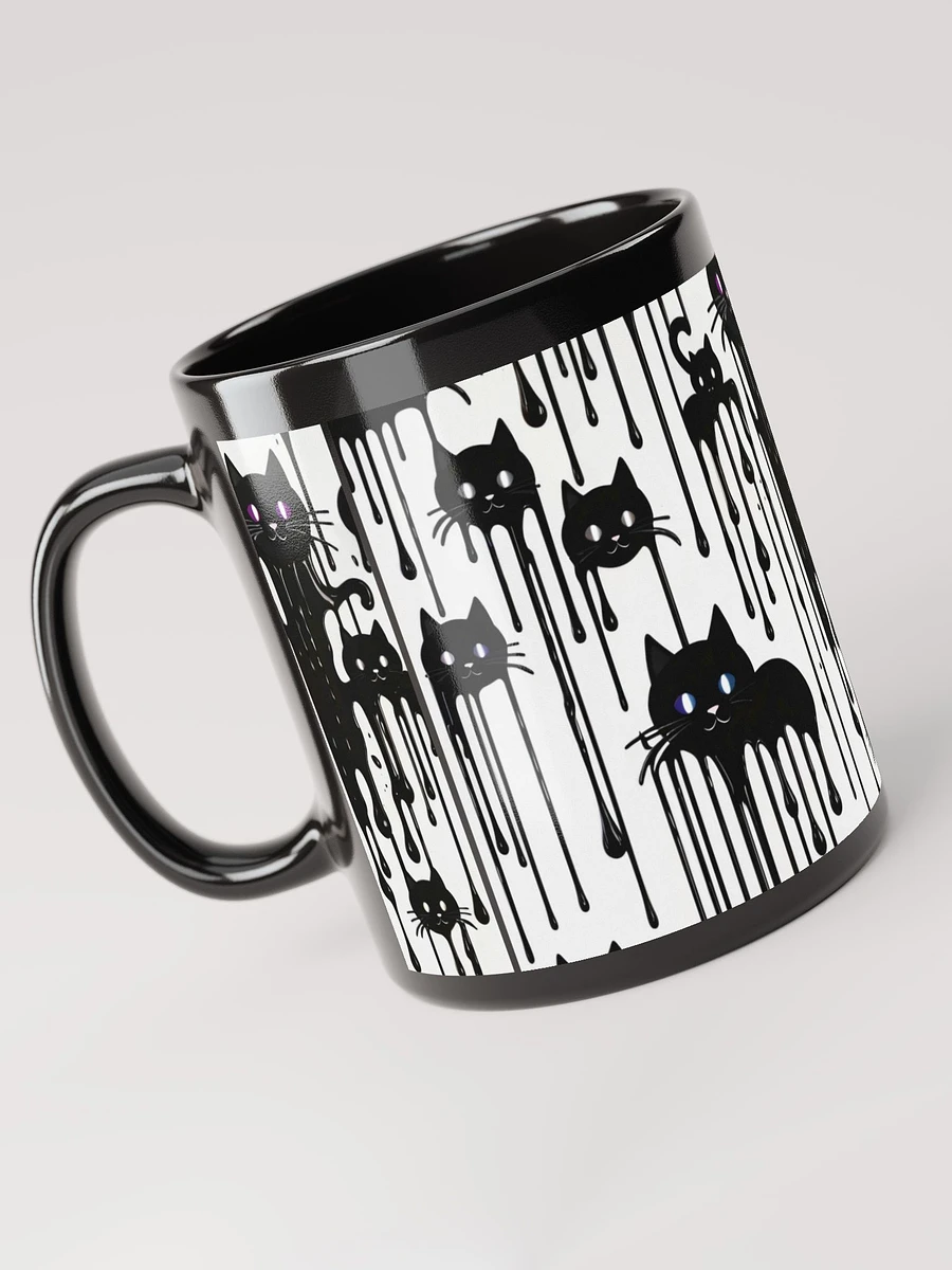 Whisker Wonderland (black cat drip aRt) Black product image (2)