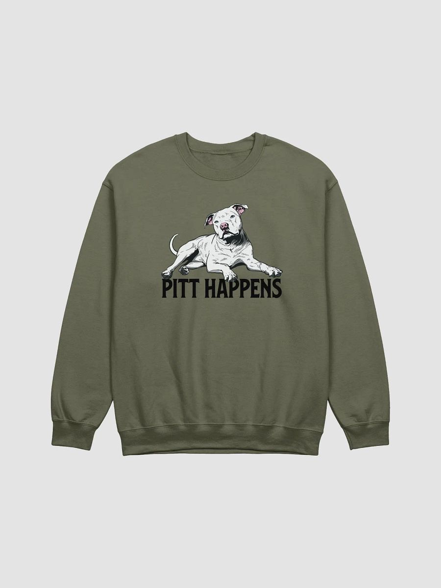Pitt Happens Sweatshirt of a Pitbull Terrier(White) | Funny Shirt for Pittie and Staffy Paw-rents product image (15)