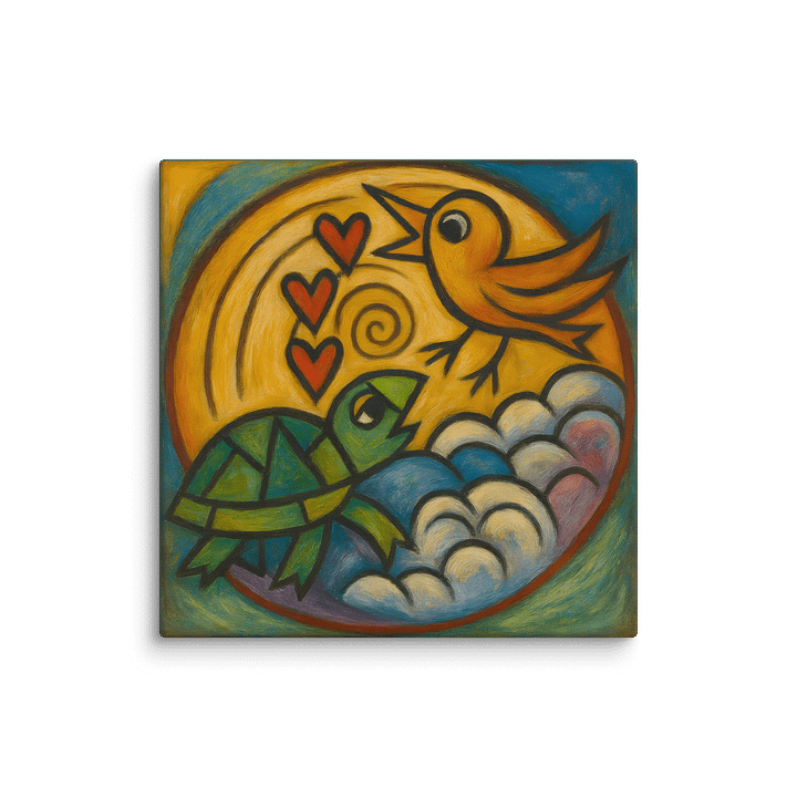 From Shell To Song - Vibrant Wildlife Harmony Canvas product image (2)