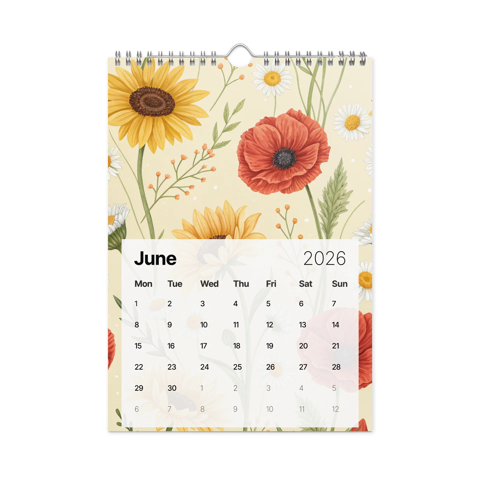 Seasons in Bloom – Floral Patterned Wall Calendar 2026 product image (8)