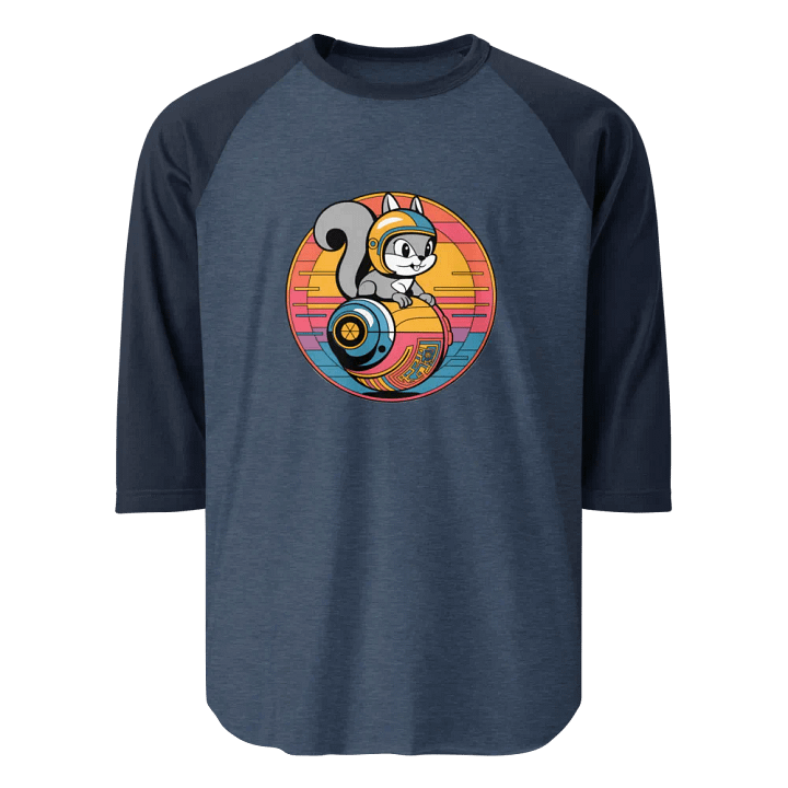 Futuristic Squirrel Helmet Raglan Tee product image (1)