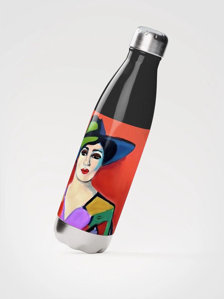 Donna with Hat Stainless Steel Water Bottle product image (2)