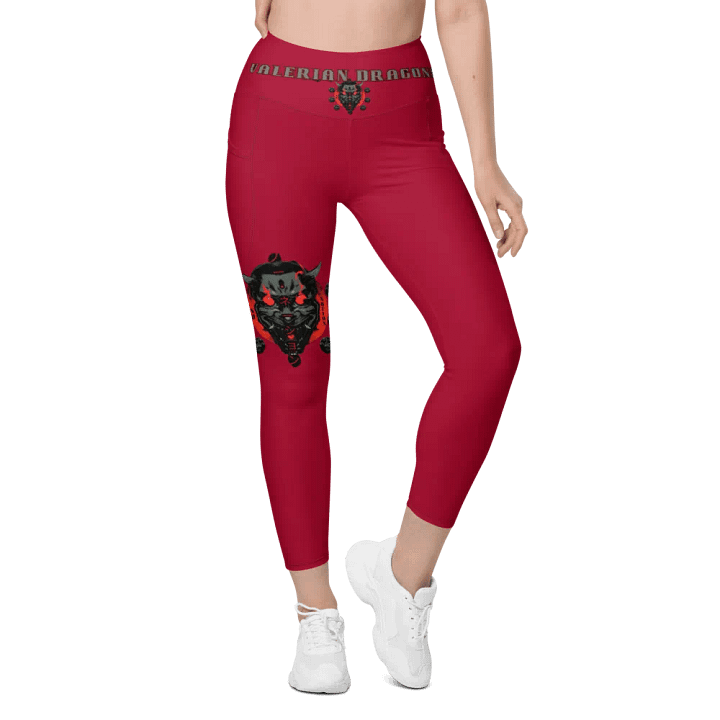 RED demon soul square up women's pocket leggings product image (1)