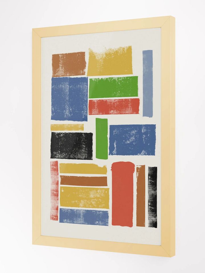 Abstract Patchwork Framed Matte Poster | Modern Geometric Wall Art | Bold and Vibrant Abstract Design for Contemporary Spaces product image (2)