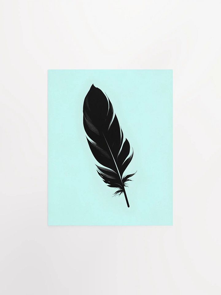Black Feather - Turquoise Background product image (1)