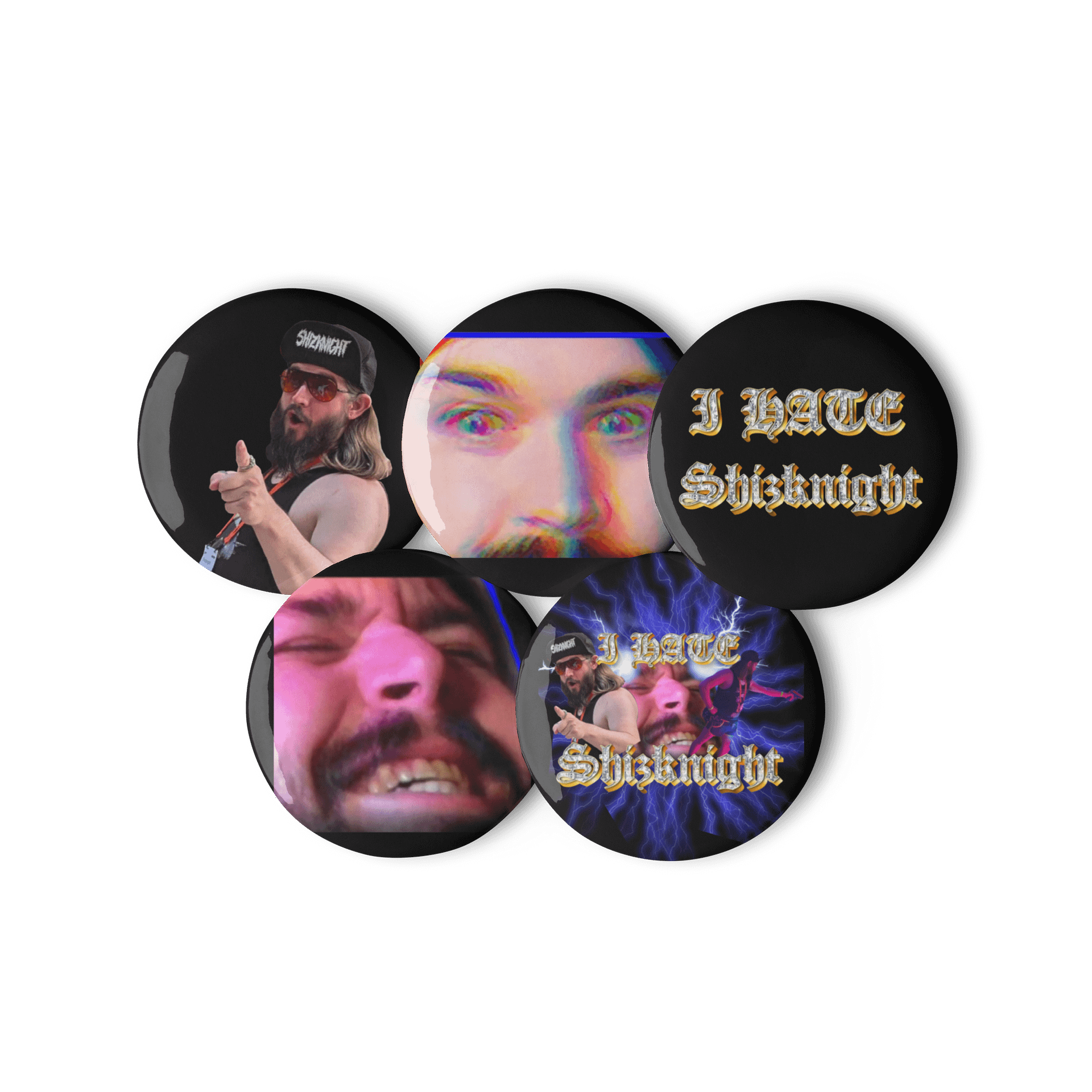 I hate shizknight buttons product image (3)