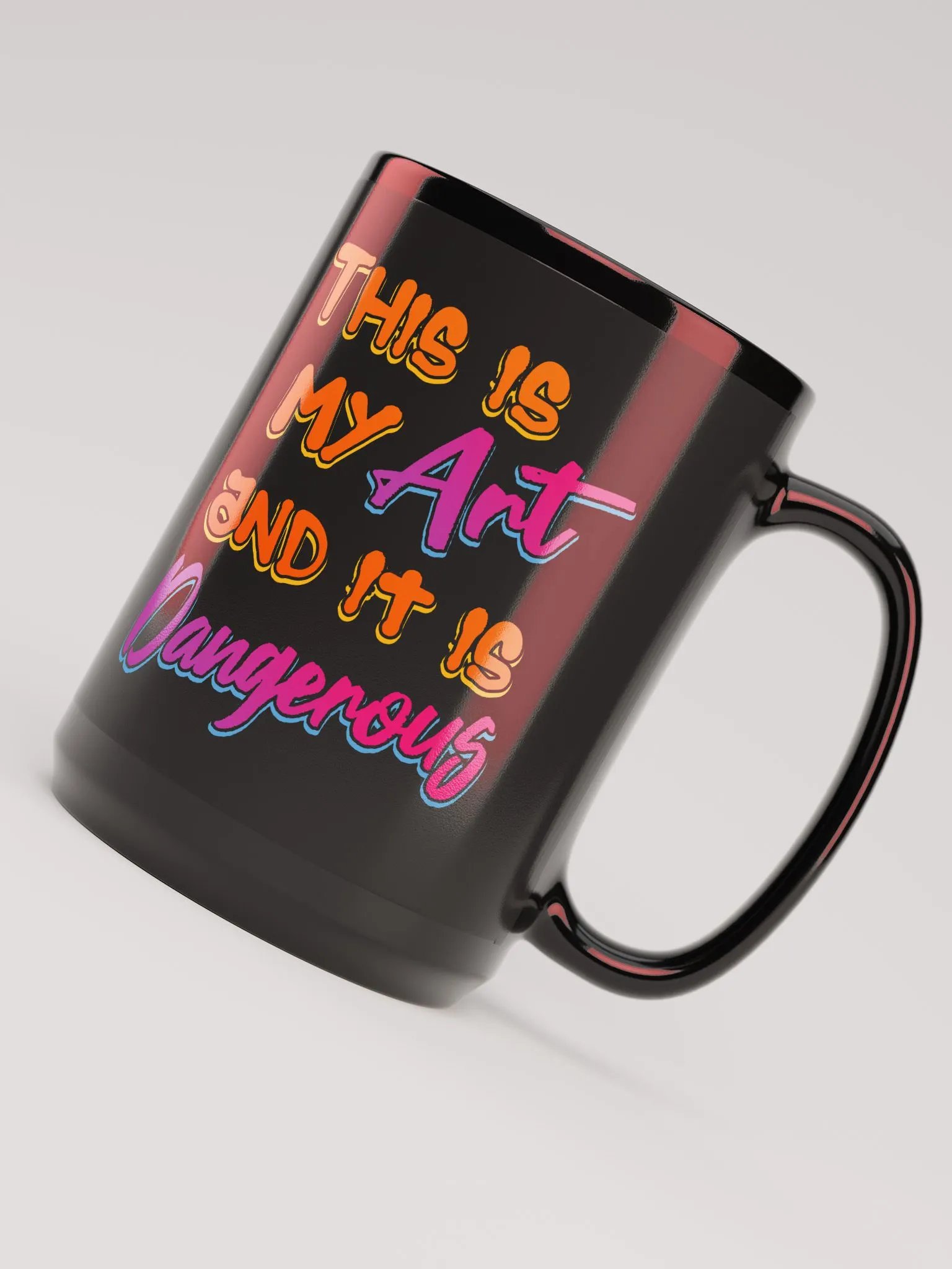 My Art is Dangerous Black Mug product image (4)