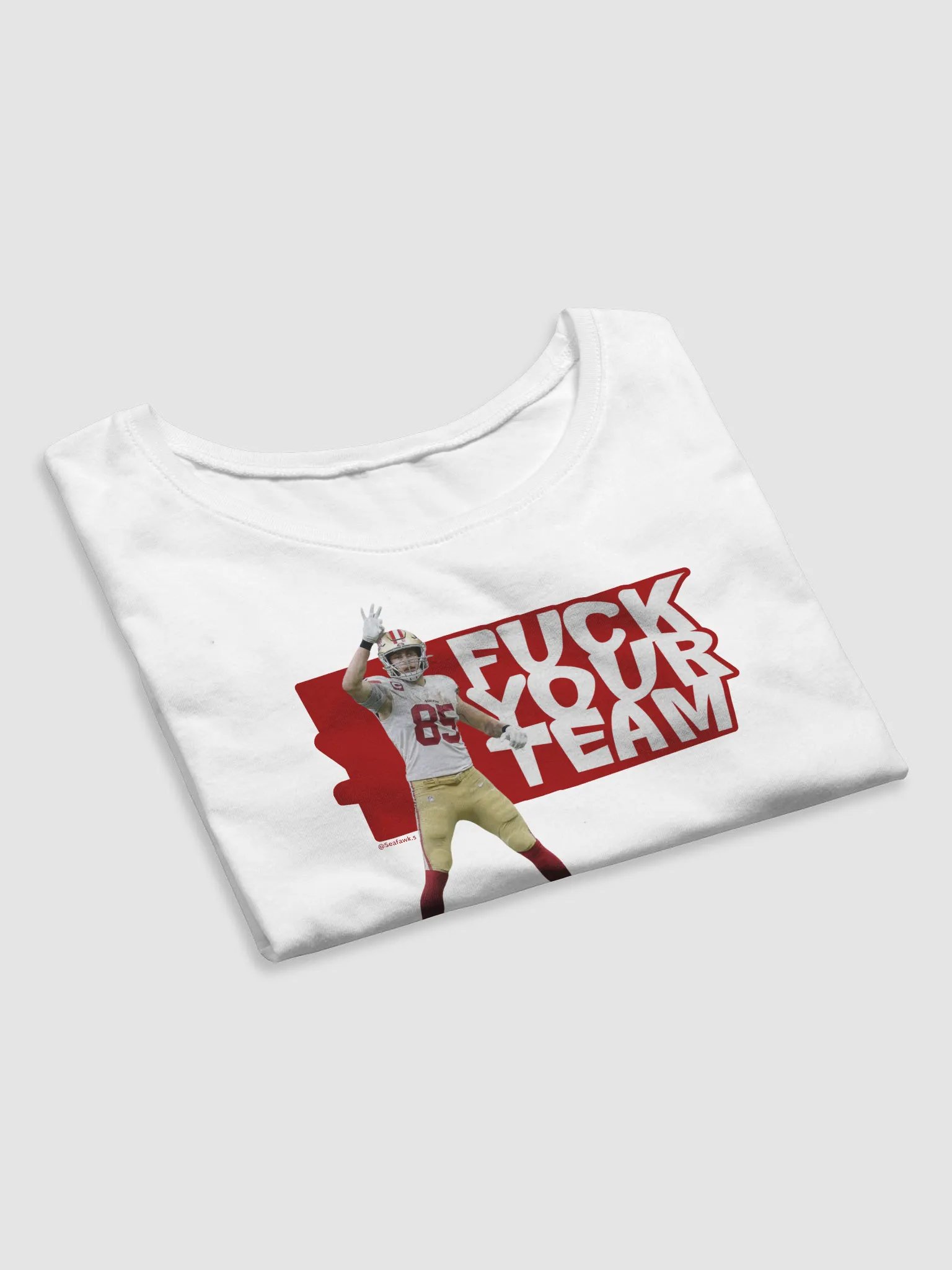 San Francisco Football 49ers Kittle First Down FYT Gameday Women’s Crop Top Tee Shirt product image (7)