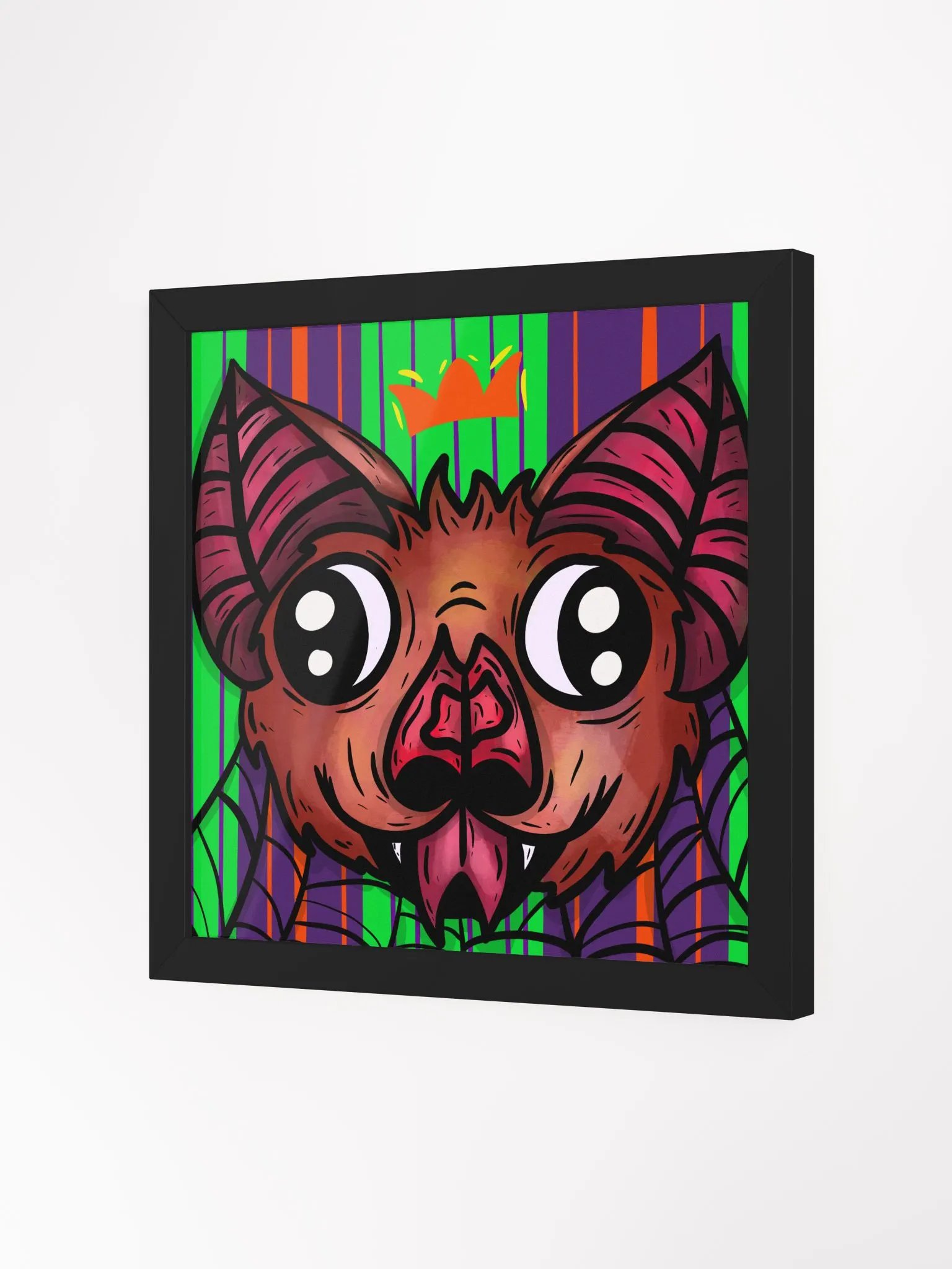 Tobias the bat full color framed print product image (2)