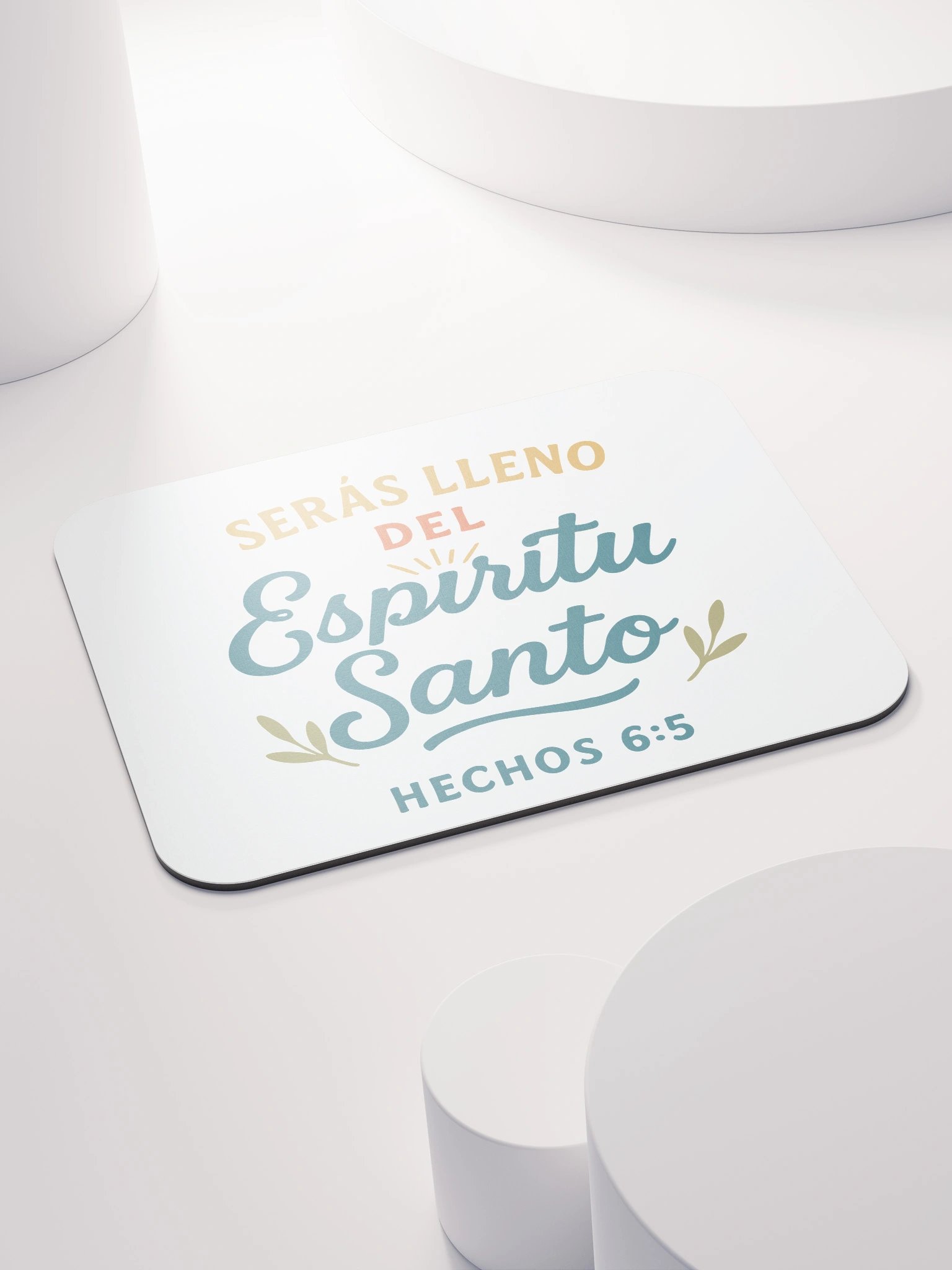 Faith Mouse Pad – “Serás Lleno del Espíritu Santo” – Spanish Christian Design product image (4)