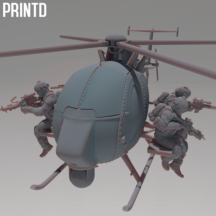 MH-6I Light Helicopter - Modern Warfare Wargame Resin Models Zona Alpha product image (1)