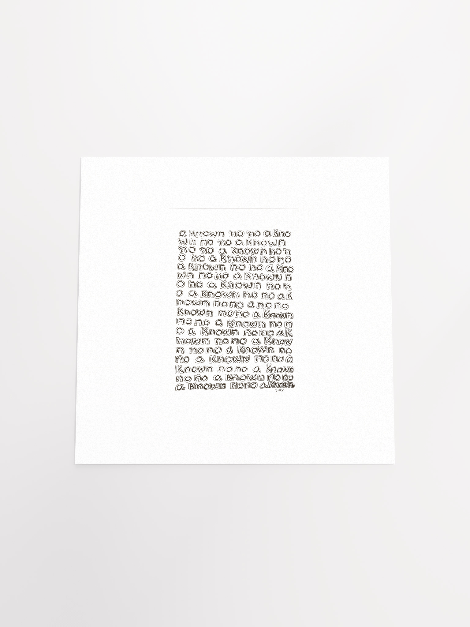 A Known No No panel card print product image (5)