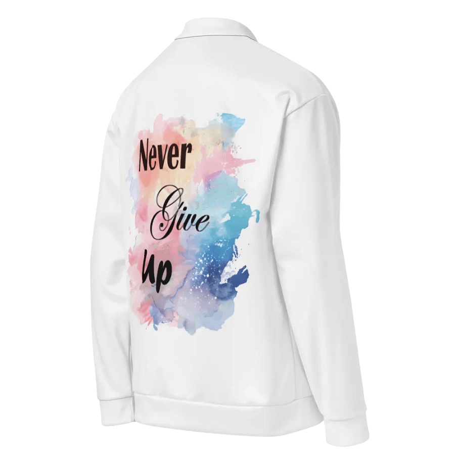 Never Give Up Custom Bomber Jacket product image (4)