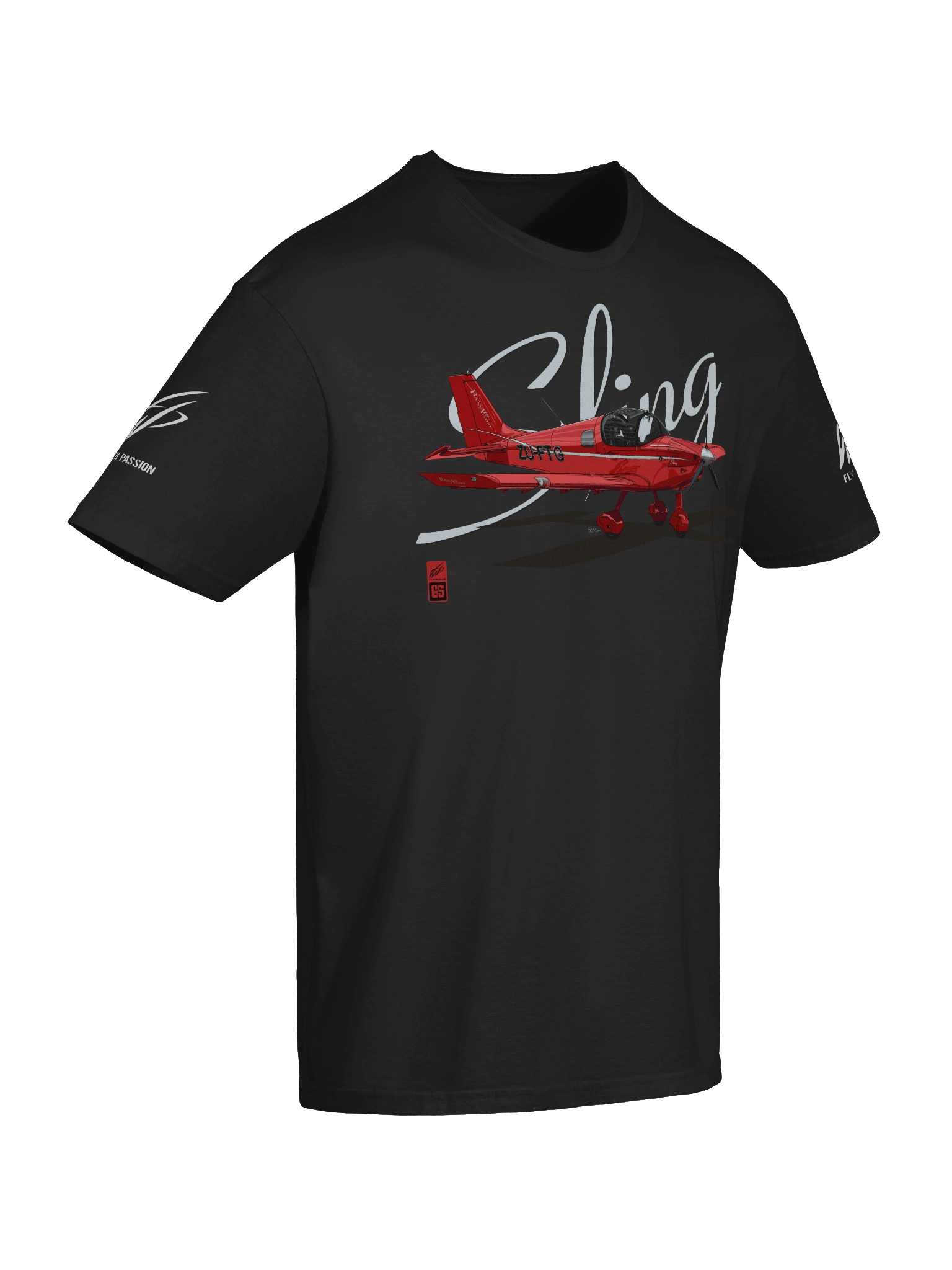 Sling 2 ZU-FTG Exceptional BLACK T-Shirt – Front & Sleeve Print – 1 product image (10)