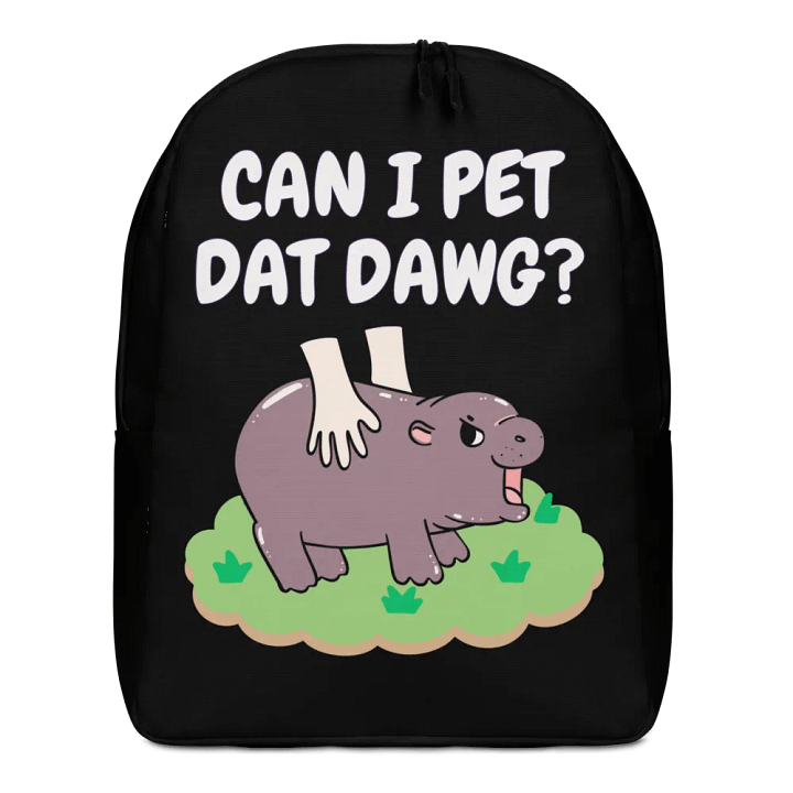 MOODENG'S CAN I PET DAT DAWG? BLACK BACKPACK product image (1)