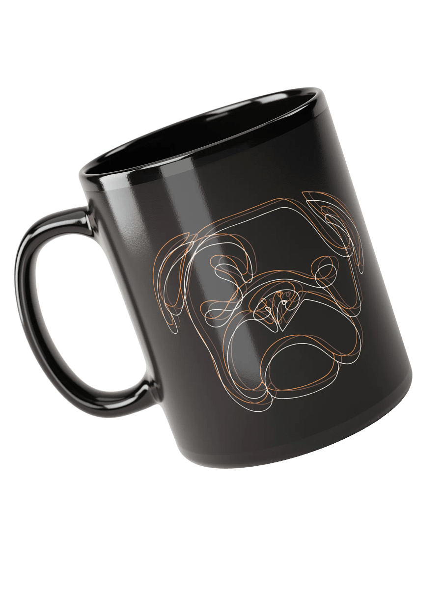 Pug Portrait Black Glossy Mug product image (4)