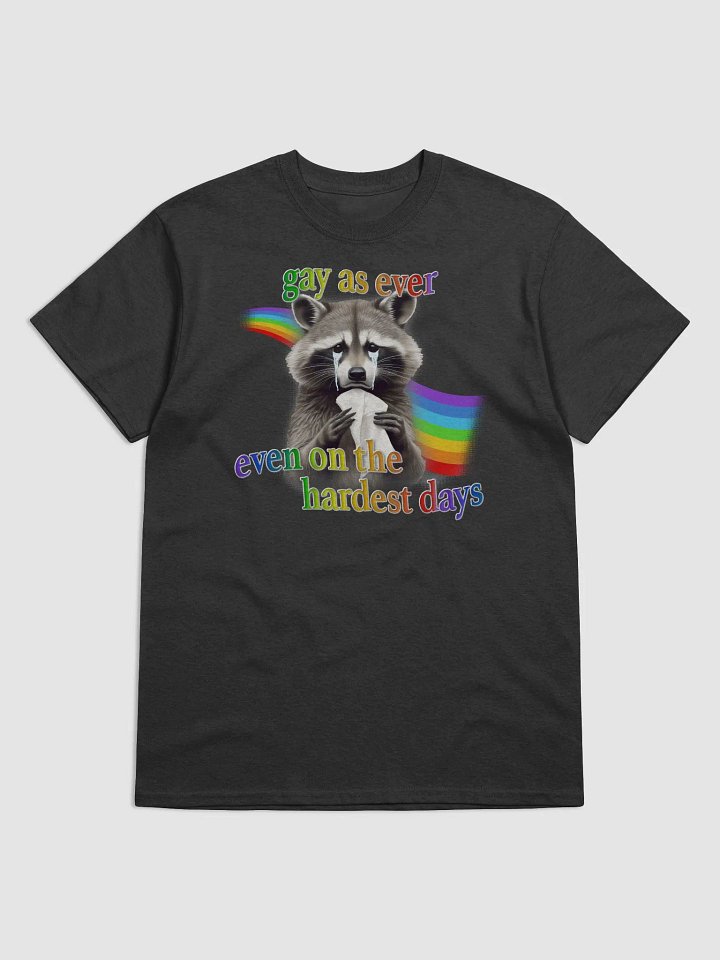 Gay As Ever Even On The Hardest Day Raccoon T-Shirt product image (1)